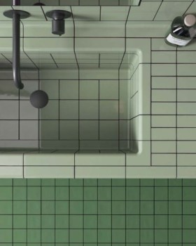 15 X 15 CM MUTINA DIN Dark Green Mat