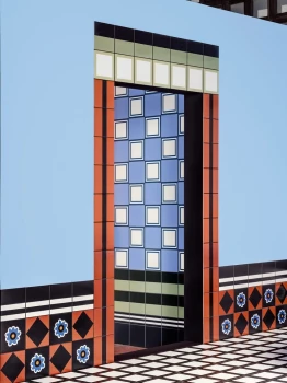 20,5 x 20,5 CM MUTINA Mattonelle Margherita Square Blue Szkliwo