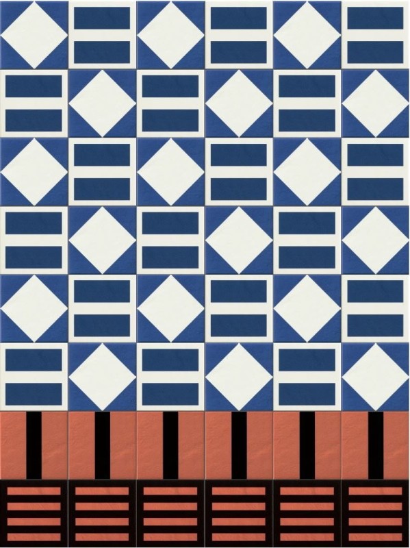 20,5 x 20,5 CM MUTINA Mattonelle Margherita Rhombus White Szkliwo