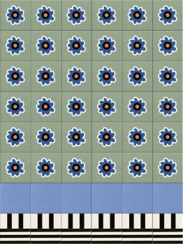 20,5 x 20,5 CM MUTINA Mattonelle Margherita Flower Green Szkliwo 2.jpg