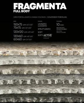 120 x 60 cm Ariostea Fragmenta Nero Ombrato Structured Płytka Ceramiczna Struktura