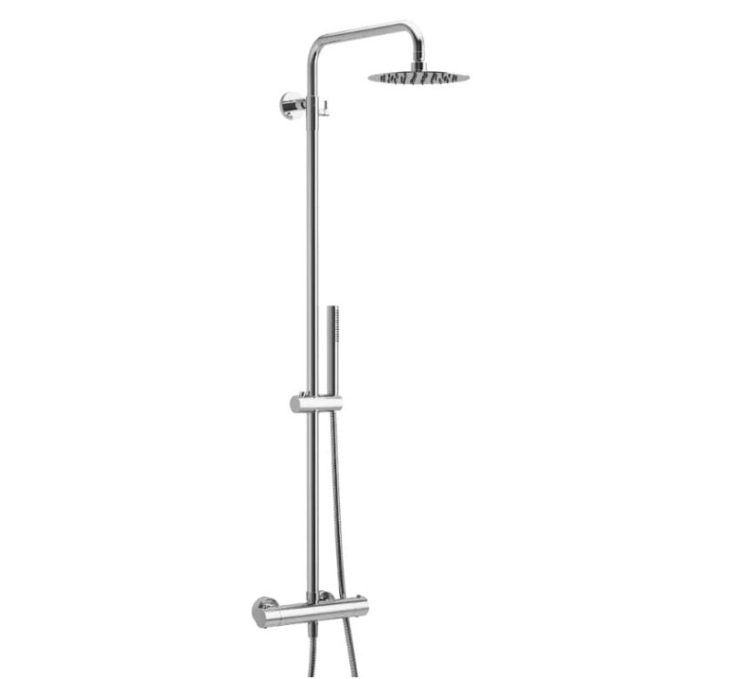 Excellent Termo Round Chrom Zestaw Prysznicowy Termostatyczny Rain