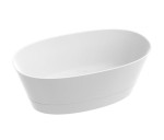 150 x 80 cm Duo II Wanna Wolnostojąca z Białym Panelem Marmorin Design P_W_536_10_1500