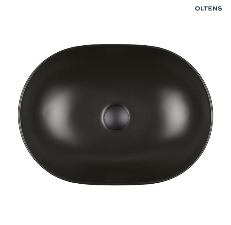 49,5 x 35,5 cm Oltens Hamnes Thin Umywalka Nablatowa z Powłoką SmartClean