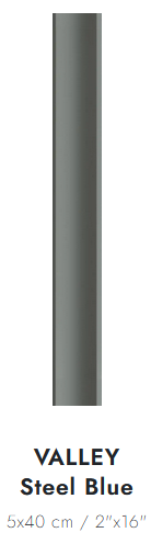 5 x 40 cm Wow FACES Valley Steel Blue Płytka Ceramiczna Matowa