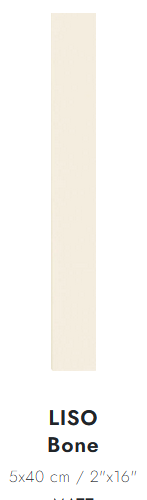 5 x 40 cm Wow FACES Liso Bone Płytka Ceramiczna Matowa 