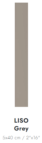 5 x 40 cm Wow FACES Liso Grey Płytka Ceramiczna Matowa