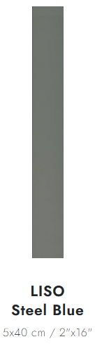 5 x 40 cm Wow FACES Liso Steel Blue Płytka Ceramiczna Matowa 