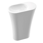 60,7 x 30,5 cm Wega 60 SL Umywalka Stojąco-Przyścienna-Lewa 