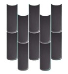  10 x 25 cm Wow Boho Tear Black Matt Płytka Ceramiczna Matowa