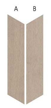 9,8 x 52,2 cm Wow 60° Chevron A Wood Mid Płytka Ceramiczna Matowa