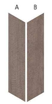 9,8 x 52,2 cm Wow 60° Chevron A Wood Dark Płytka Ceramiczna Matowa 