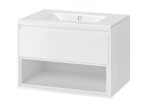 60 cm Ecellent Tuto Szafka pod umywalkę nablatową, 1 szuflada, biały