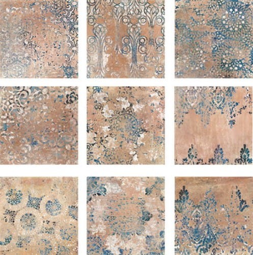 18,5 x 18,5 cm Wow Mestizaje Chateau Antique Cotto Płytka Ceramiczna Matowa